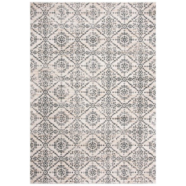 Safavieh 8 x 10 ft. Isabella Rectangle Power Loomed RugCream & Grey ISA953F-8 - main